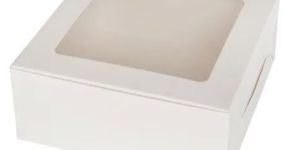 White ITC Window Cake Box