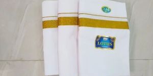 Golden Zari Border Dhoti