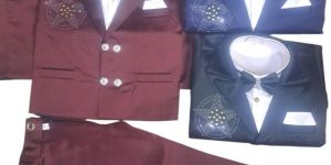 Multicolor Boys Kids Three Piece Pink Suit Set