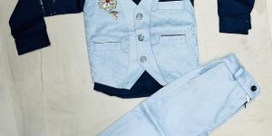 Sky Blue Kids Baba Suit