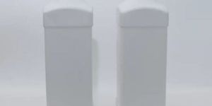 Square White HDPE Chemical Bottle