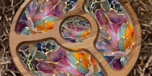 Round Wooden Serving Platter