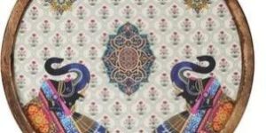 Wooden Resin Round Tray