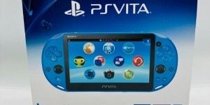 Unused SONY PS Vita PCH-2000 ZA23 Aqua Blue Console Wi-Fi model