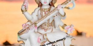 Marble Saraswati Statue