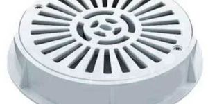 White Swimming Pool Drain Grill