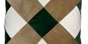 Velvet Cross Patchwork Design Pillow Case