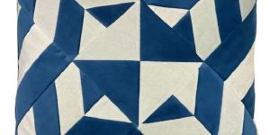 Velvet Geometrical Design Pillow Case