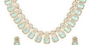 Gold Plated Turquoise Necklace Set