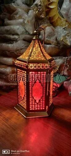 Brass Hanging Moroccan Lantern