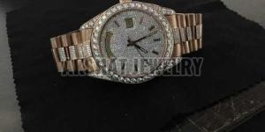 Trending Moissanite Diamond Studded Wrist Watch