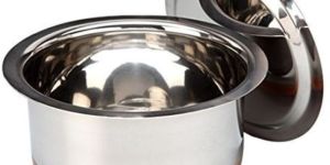 Round Stainless Steel Tope with Lid