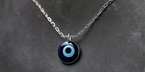 Sabrina Sterling Silver Evil Eye Necklace
