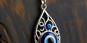 Xanthe Evil Eye Pandora Charm Necklace in Silver