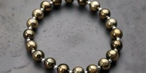 Zorya Sterling Silver Original Pyrite Crystal Beads Bracelet