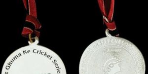 Sports Silver Medal Engraved with Text and Logo MB4012