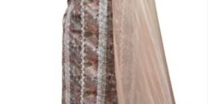 the Peach Cotton Suit with Embroidered Charm