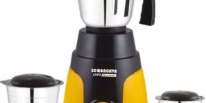 Uniq 500Watts Mixer Grinder (Black with Yellow)