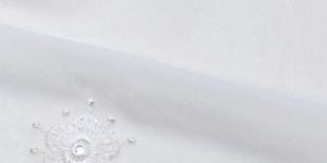 White Dupatta with Mirror Work