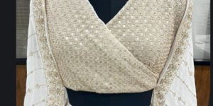 White Embroidered Lehenga Fabric Set