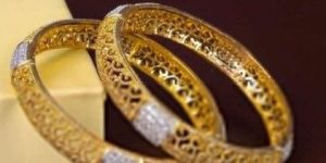 Zevarly Upasana American Diamond Gold & Silver Plated Bangles