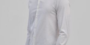 White TEXTURED Mens SLIM FIT SHIRT