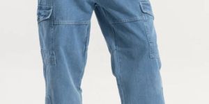 WIZIE BLUE Mens BAGGY FIT JEANS