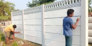 Concrete White Compound Wall