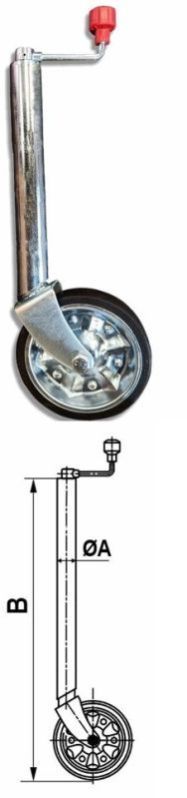 Trailer Premium Jockey Wheel without Ribs