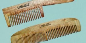 Set of 2 Wooden Hair Comb