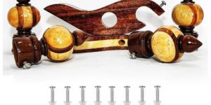 Wooden Double Curtain Finials with Bracket