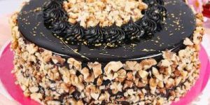 Yummy Walnut Chocolate Cake