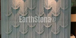 Wavy Pattern Natural Stone Wall Carving-EarthStona