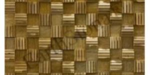 Yellow Groove Cut Mosaic Stone Wall Cladding