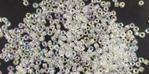 White Transparent Rainbow Round Rocaille Seed Beads 11/0