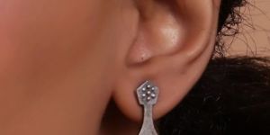 Vintage Pot Oxidized Stud Women Earrings