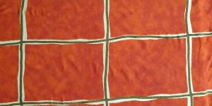 Rust Checks Rayon Printed Fabric