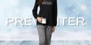 Womens Kanvin Black Full Sleeves Night Suit