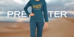 Womens Kanvin Green Full Sleeves Night Suit