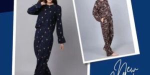 Womens Kanvin Overall Printed Night Suit