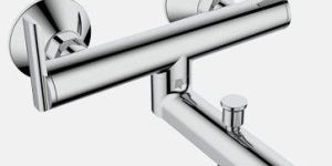 Wall Mixer with Hand Shower Arrangement And Wall Flange for Bathroom