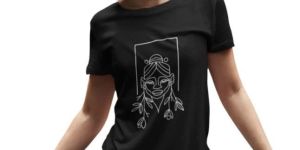 Printed Black Ladies T Shirts