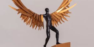 Wings Fire Gold Black Home Decor