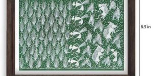 warli painting-maharastrian rice farming culture (green)