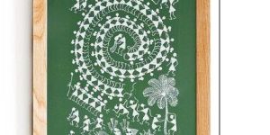 Warli Painting Tarpa Dance and Coconut treeWLC08