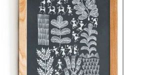 warli painting-the art of nature (black) WLC15