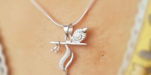 Women 925 Silver Mor Pankh Pendant