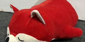 Red Nemunemu Animals Soft Toy