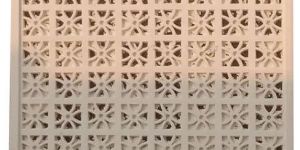 2.8 Inch Rectangular White GRC Jali