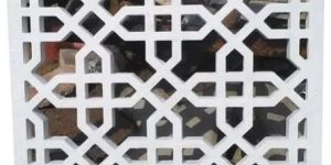 3 Inch Square White GRC Jali